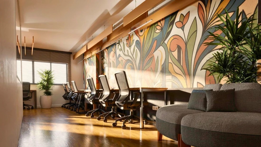 Coworking — Empresarial 203 Office · Farol, projeto do Estúdio Aline Rizzo
